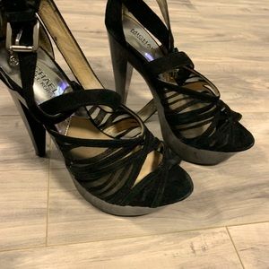 Michael Kors Platform Mesh and Suede Sandals